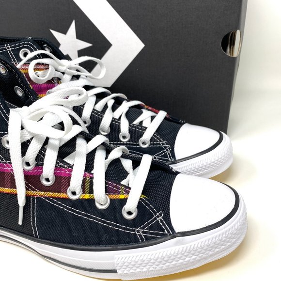 💖MEGA SALE💖Converse Men 168745C CTAS High Black Color Patches Canvas Sneakers - Picture 7 of 14